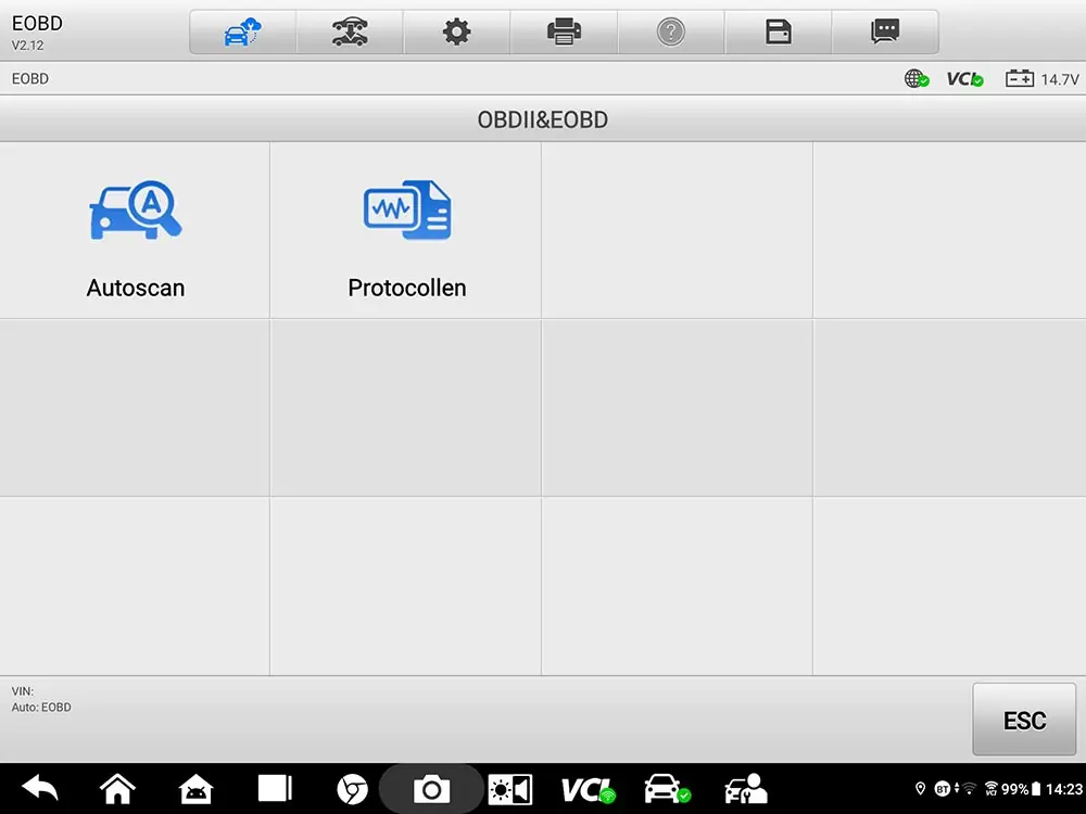 Selecteer Autoscan