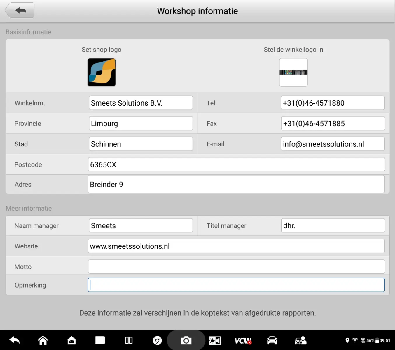 Workshopinformatie