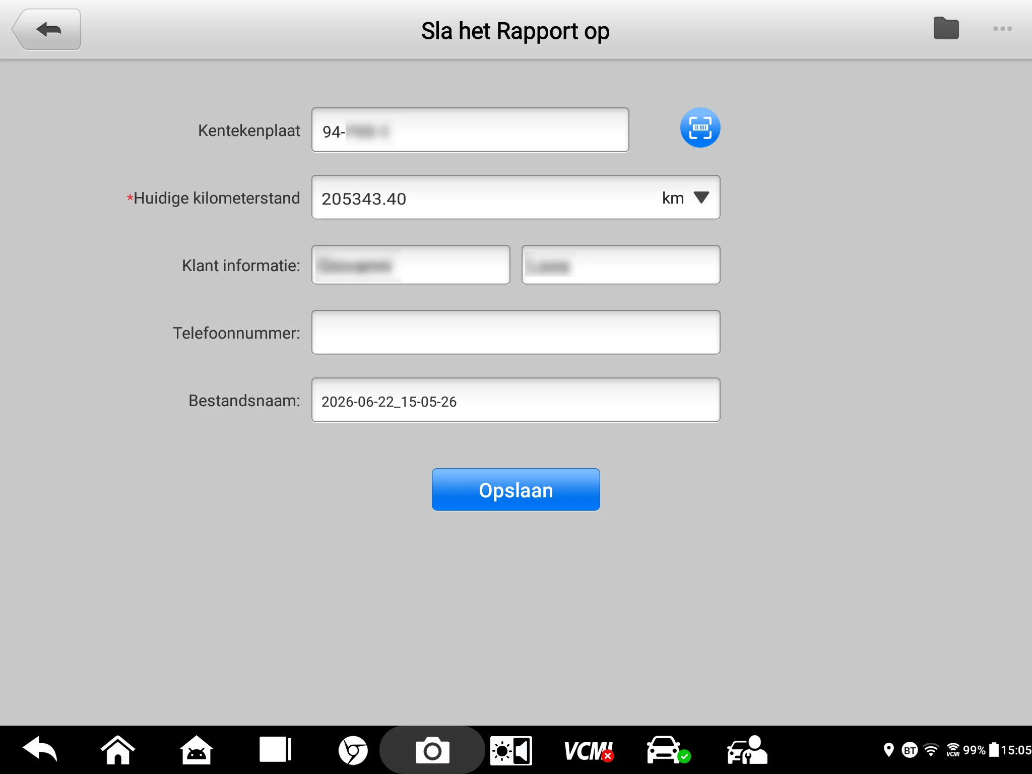 Autel Cloud - Rapportgegevens opslaan