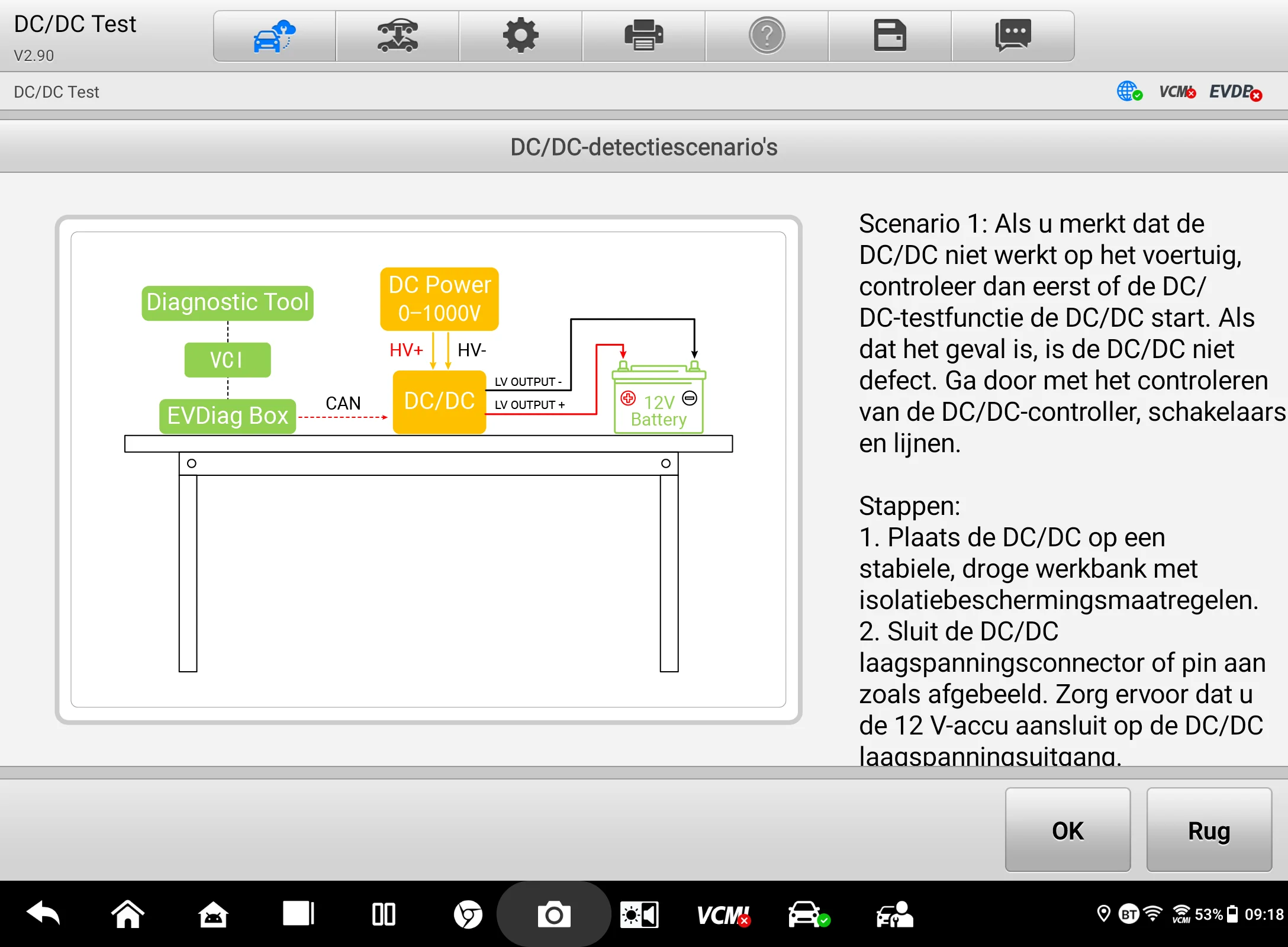 Autel | DC/DC test - DC/DC-detectiescenario