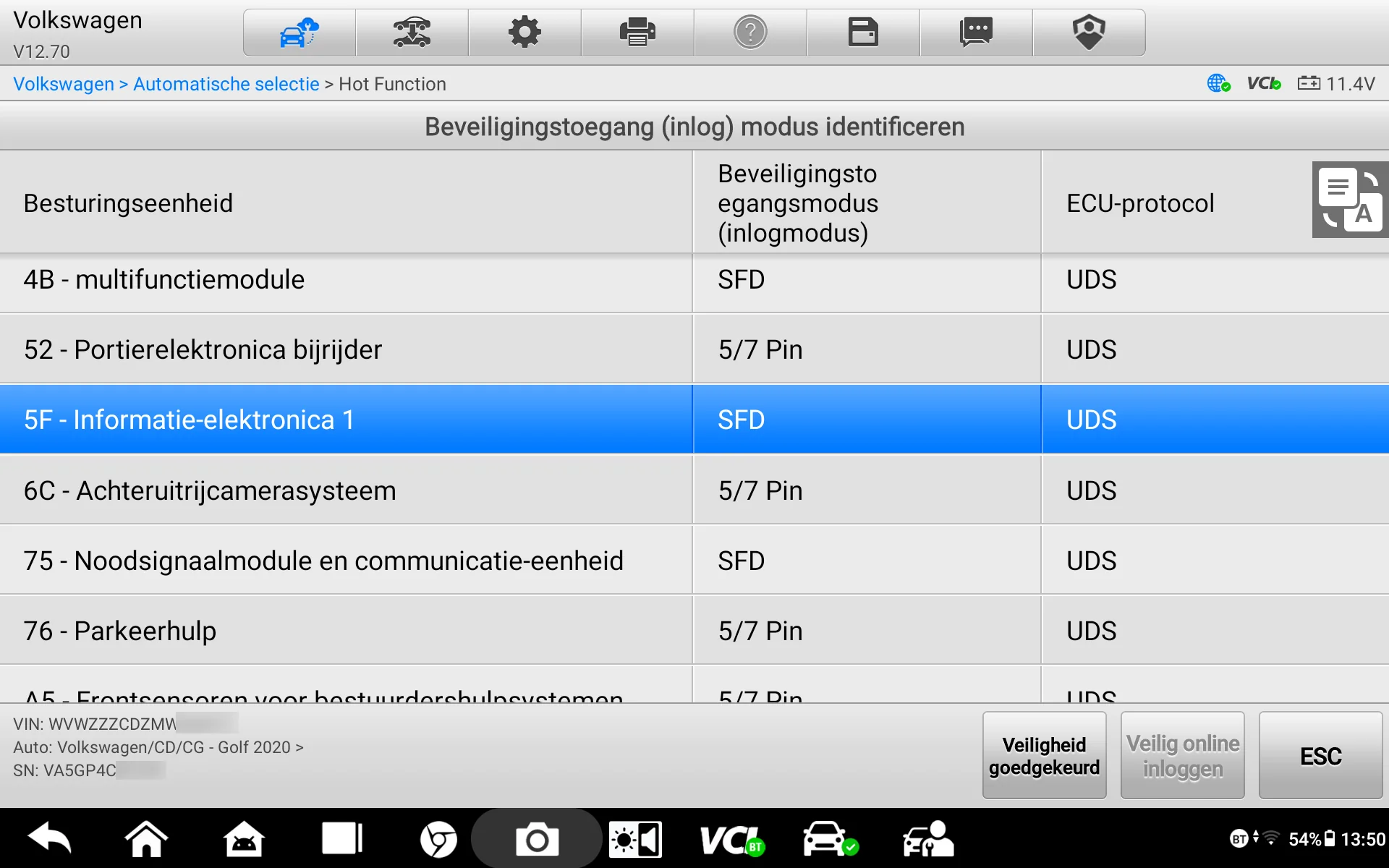 Stap 12 - Module selecteren