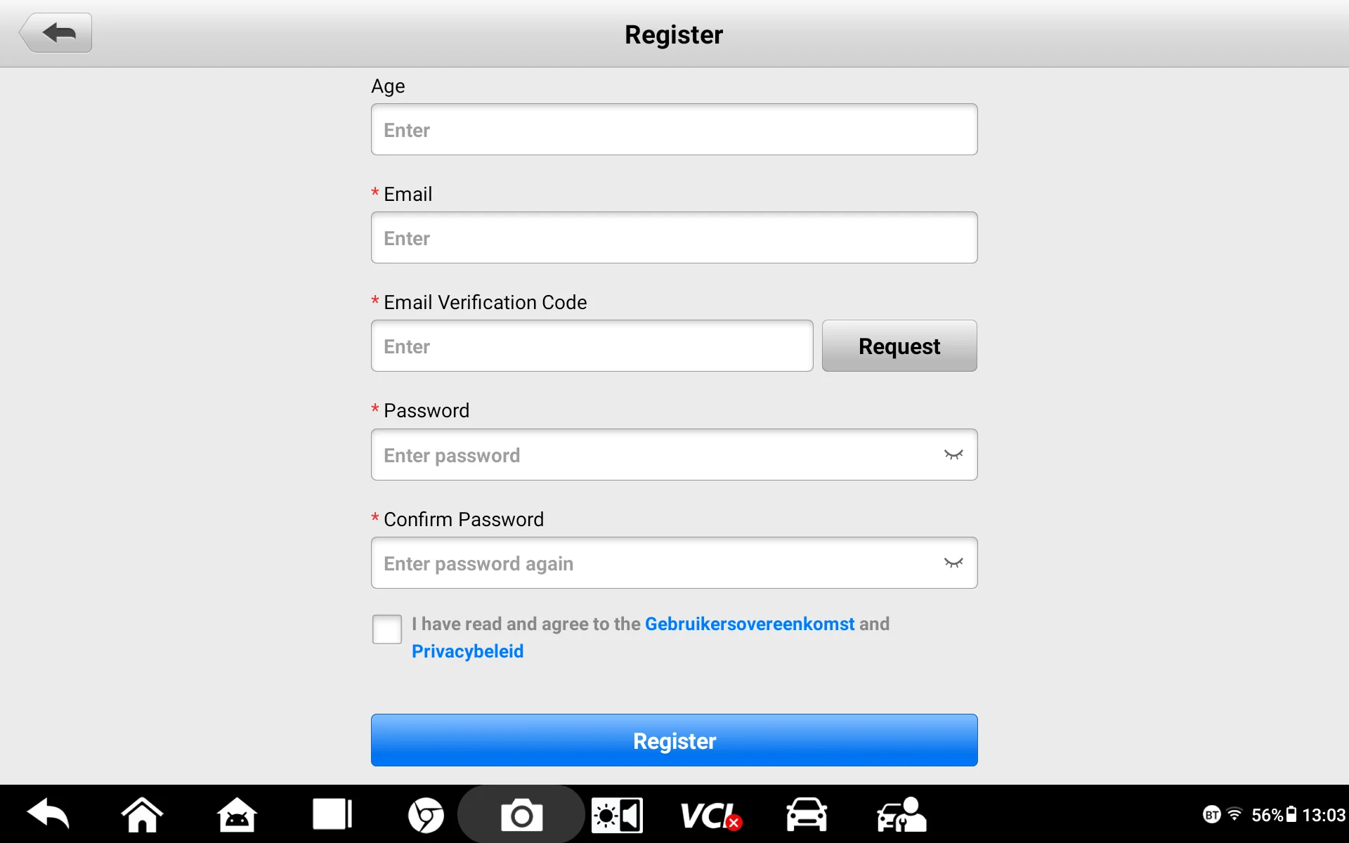 Stap 3 - Autel-account registreren