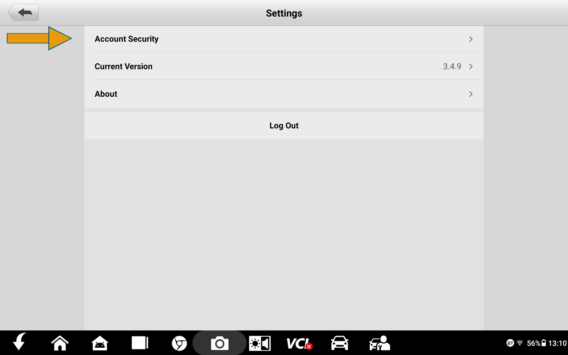 Stap 7 - Account Security openen