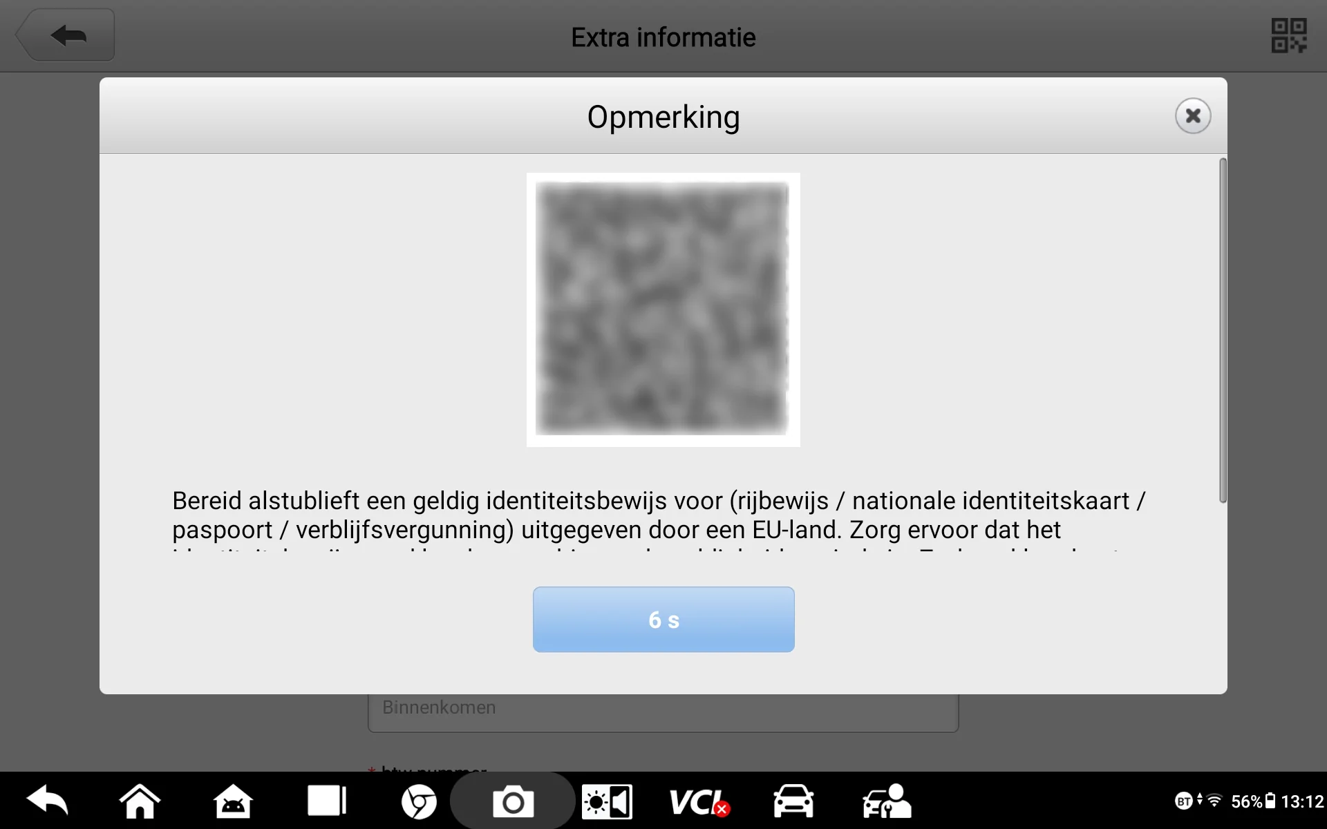 Stap 9 - QR-code met de telefoon scannen