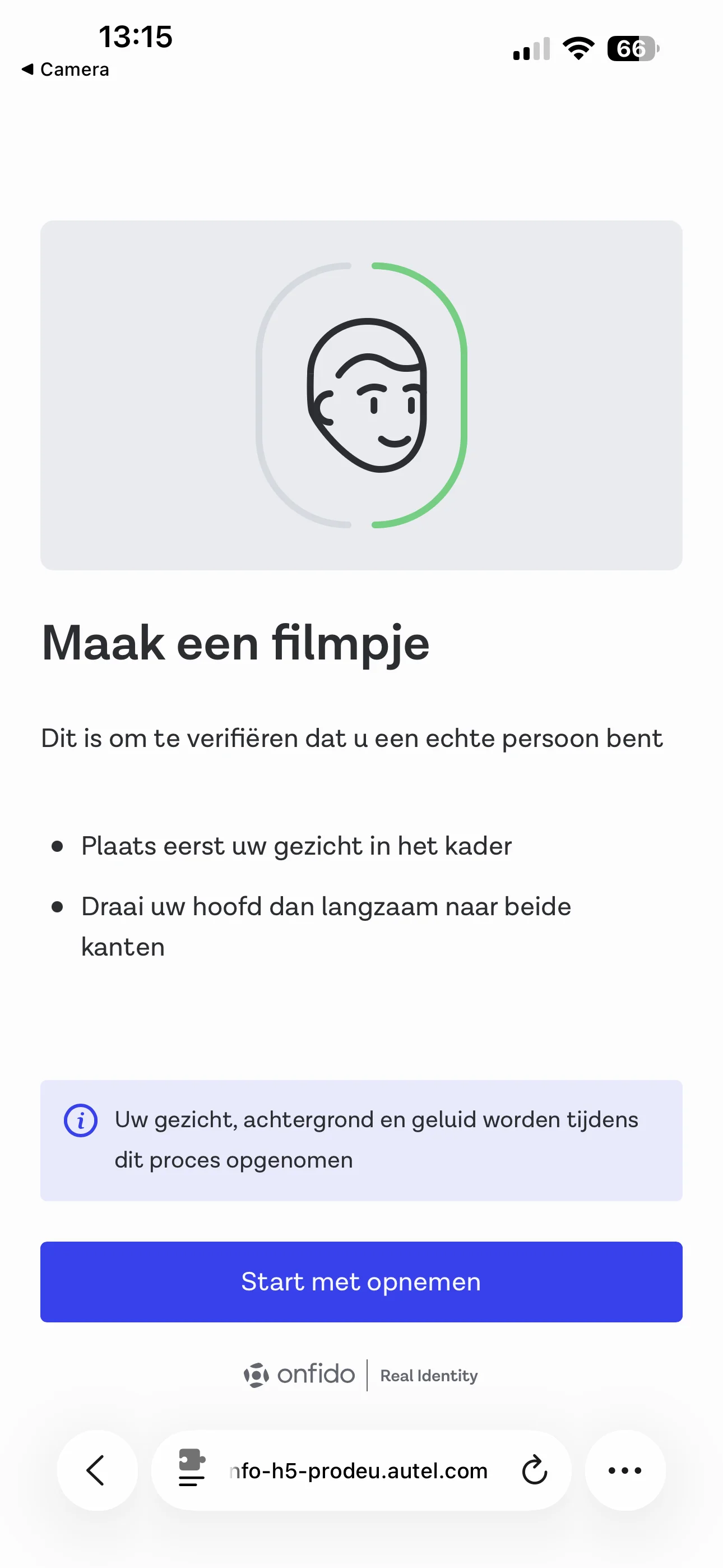 Stap 12 - Gezichtscontrole uitvoeren